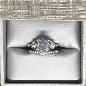 Stainless Steel Butterflies & Sapphires Set